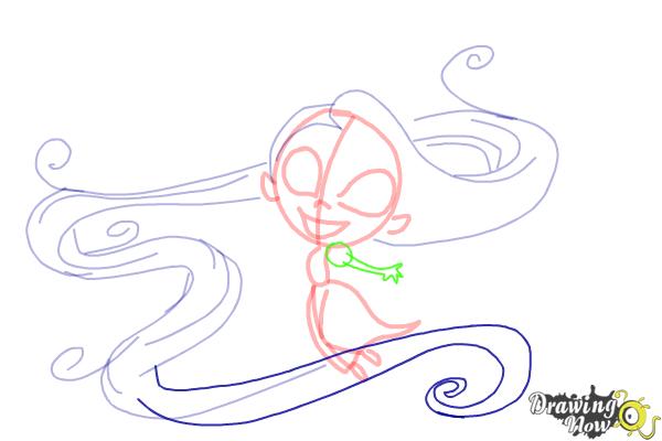 How to Draw Chibi Rapunzel - Step 9