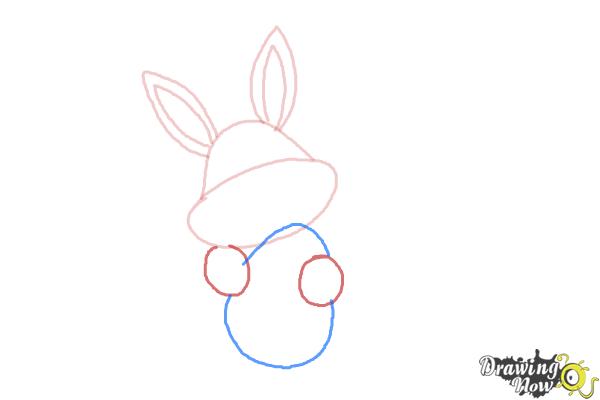 How to Draw The Easter Bunny Step by Step - Step 3