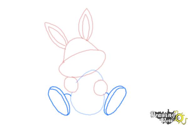 How to Draw The Easter Bunny Step by Step - Step 4