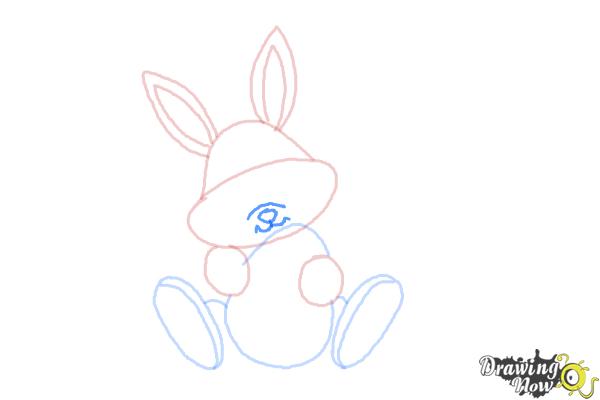 How to Draw The Easter Bunny Step by Step - Step 5