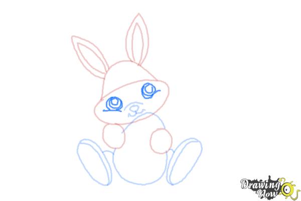 How to Draw The Easter Bunny Step by Step - Step 6