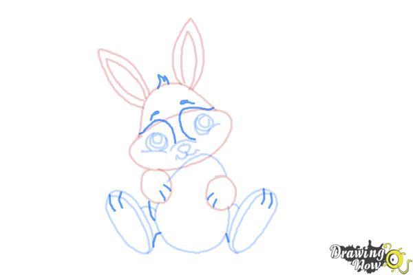 How to Draw The Easter Bunny Step by Step - Step 7