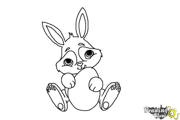 How to Draw The Easter Bunny Step by Step - Step 8