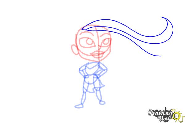 How to Draw Chibi Pocahontas - Step 10