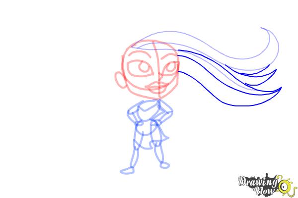How to Draw Chibi Pocahontas - Step 11
