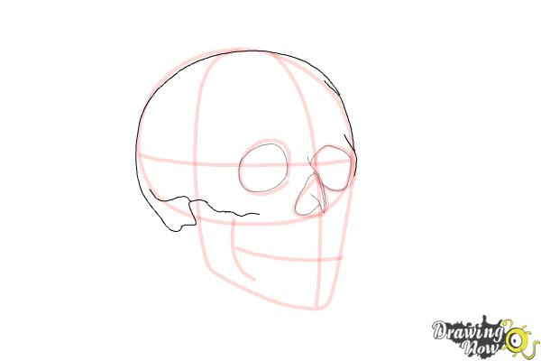 How to Draw a Skull Step by Step - Step 5