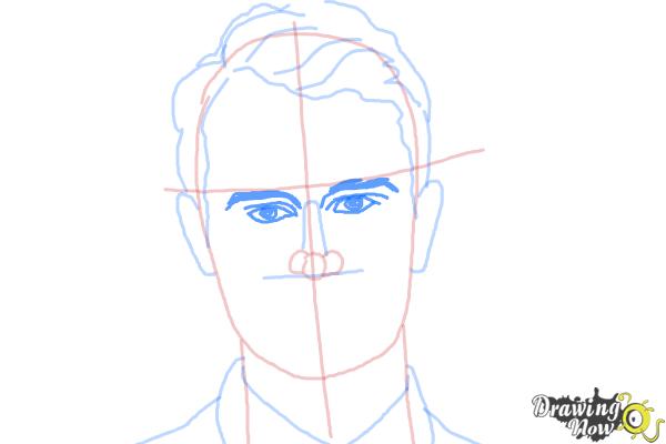 How to Draw Four, Tobias from Divergent - Step 6