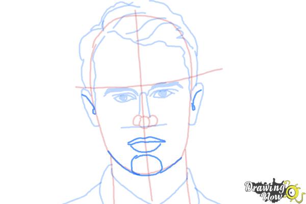 How to Draw Four, Tobias from Divergent - Step 7