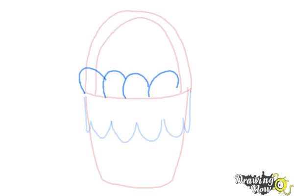 How to Draw an Easter Basket - Step 4