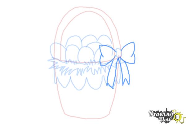 How to Draw an Easter Basket - Step 6