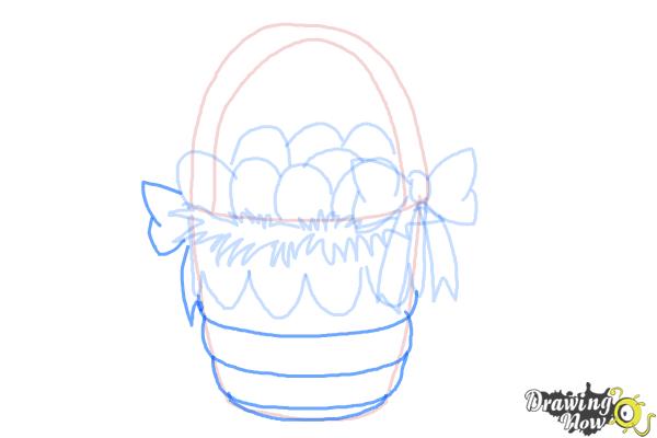 How to Draw an Easter Basket - Step 7