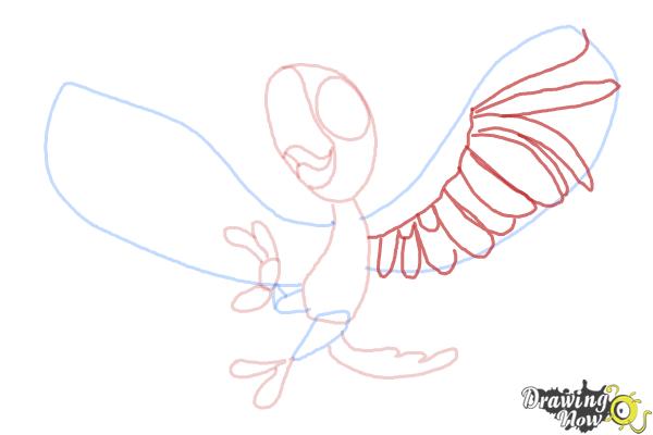 How to Draw Tiago from Rio 2 - Step 6