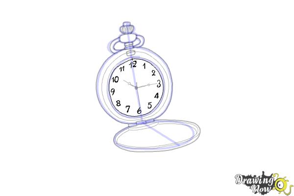 How to Draw a Pocket Watch - Step 10