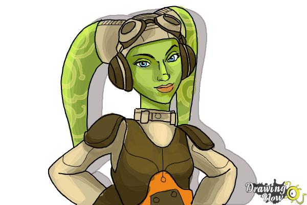 How to Draw Hera, The Pilot from Star Wars Rebels - Step 10