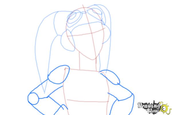 How to Draw Hera, The Pilot from Star Wars Rebels - Step 6