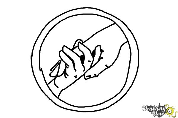 How to Draw Abnegation, The Selfless Logo from Divergent - Step 7.