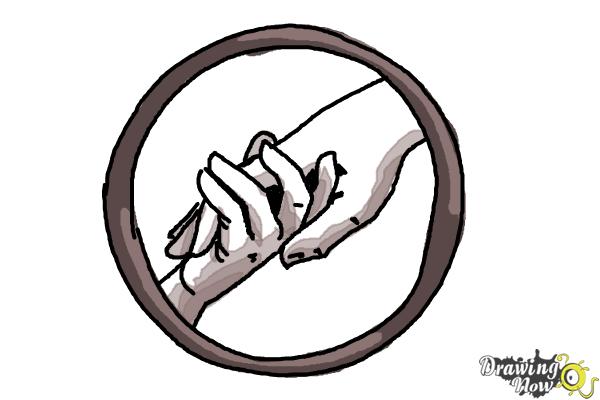 How to Draw Abnegation, The Selfless Logo from Divergent - Step 8.