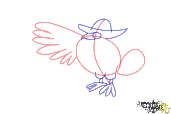 How to Draw Honchkrow from Pokemon - Step 3