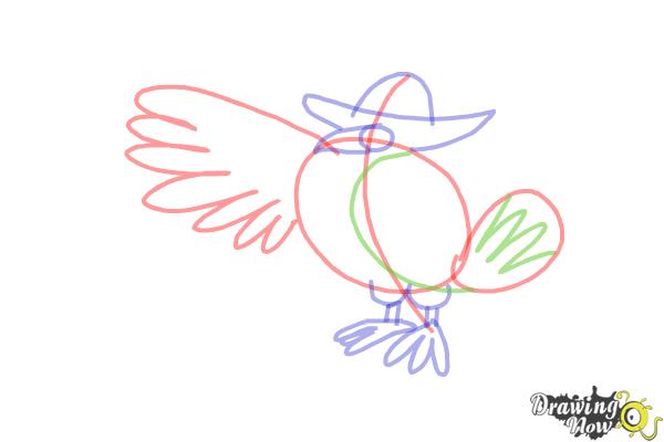 How to Draw Honchkrow from Pokemon - Step 4 How to Draw Honchkrow from Pokemon - Step 4
