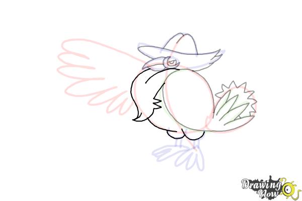 How to Draw Honchkrow from Pokemon - Step 7