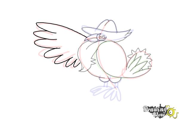 How to Draw Honchkrow from Pokemon - Step 8