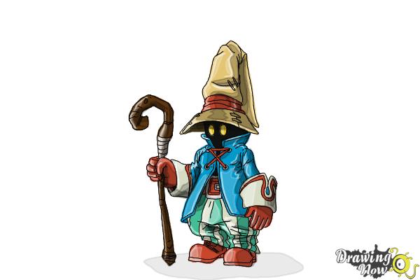 How to Draw Vivi from Final Fantasy 9 - Step 18