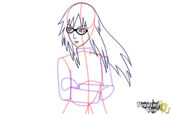 How to Draw Karin Uzumaki from Naruto Shippuden - Step 10