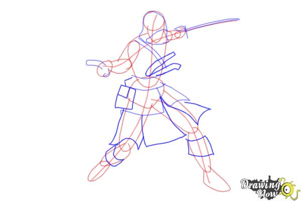 How to Draw Edward Kenway from Assassins Creed IV Black Flag - Step 5