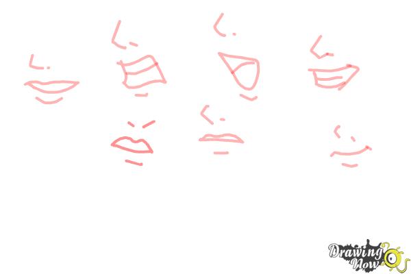 How to Draw Manga Mouths - Step 12