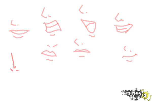 How to Draw Manga Mouths - Step 13
