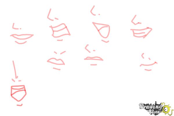How to Draw Manga Mouths - Step 14