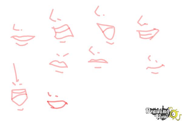 How to Draw Manga Mouths - Step 15