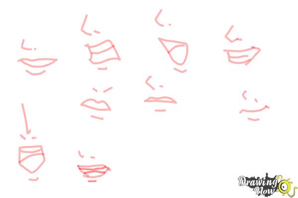 How to Draw Manga Mouths - Step 16