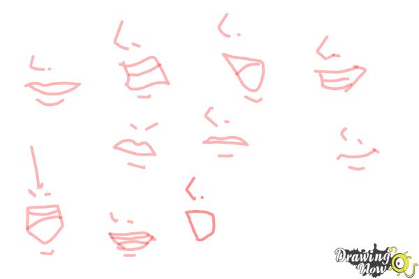 How to Draw Manga Mouths - Step 17