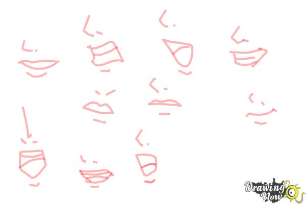 How to Draw Manga Mouths - Step 18