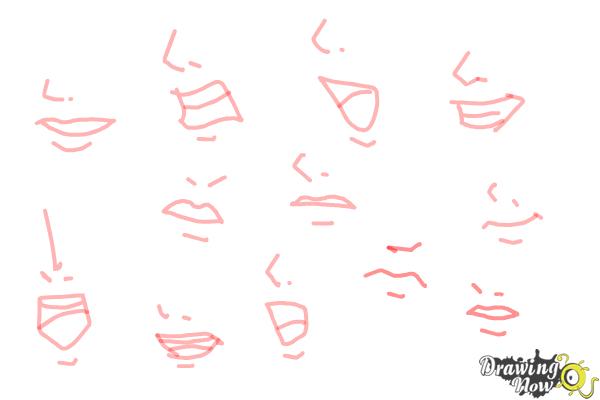 How to Draw Manga Mouths - Step 19
