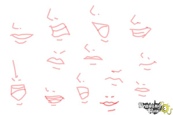 How to Draw Manga Mouths - Step 20