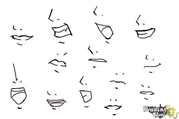 How to Draw Anime  Manga Mouths  Lips  Draw Male and Female Manga Mouths   Lips  Drawing Tutorials  Drawing  How to Draw Anime  Manga Drawing  Lessons