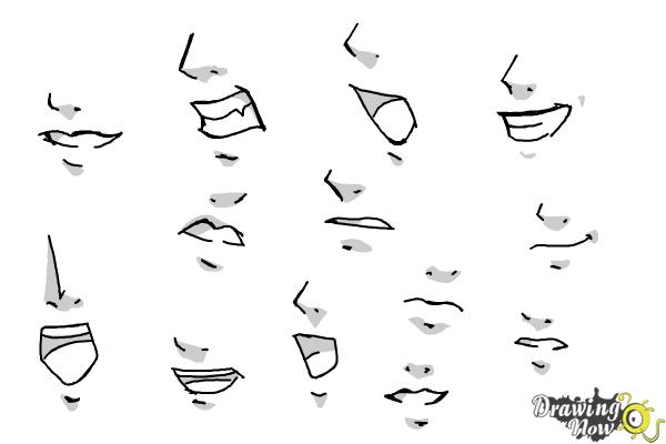 How to Draw Manga Mouths - Step 22