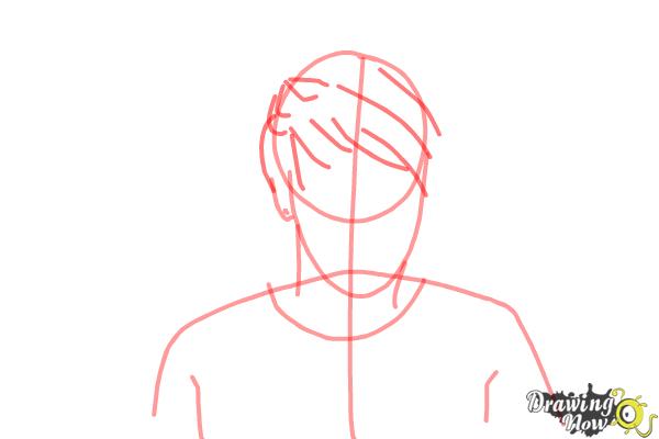 How to Draw Dan Howell - Step 4 How to Draw Dan Howell - Step 4
