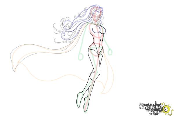 How to Draw Female Superheroes - Step 13