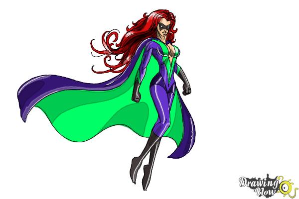 How to Draw Female Superheroes - Step 15