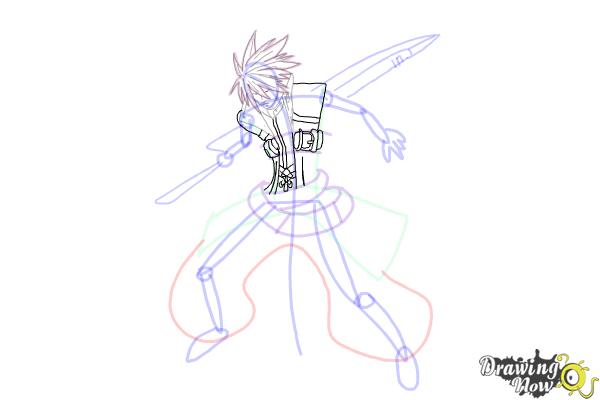 How to Draw Ragna The Bloodedge from Blazblue - Step 11