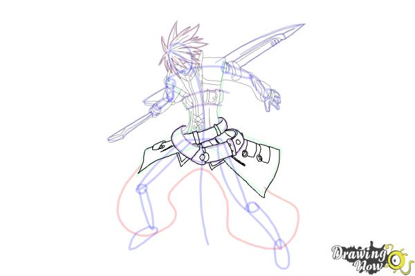 How to Draw Ragna The Bloodedge from Blazblue - Step 13