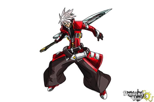 How to Draw Ragna The Bloodedge from Blazblue - Step 15