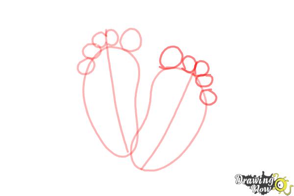 How to Draw Baby Feet - Step 6
