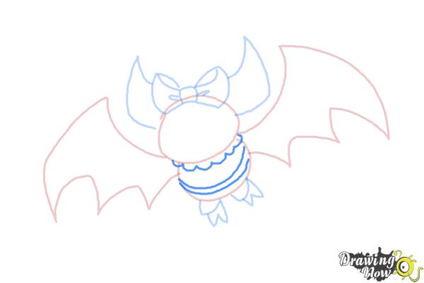 How to Draw Draculaura Pet, Count  Fabulous - Step 7