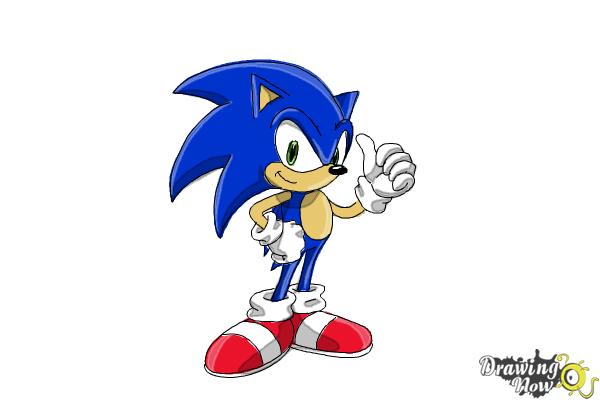 How to Draw Sonic Step by Step - Step 10