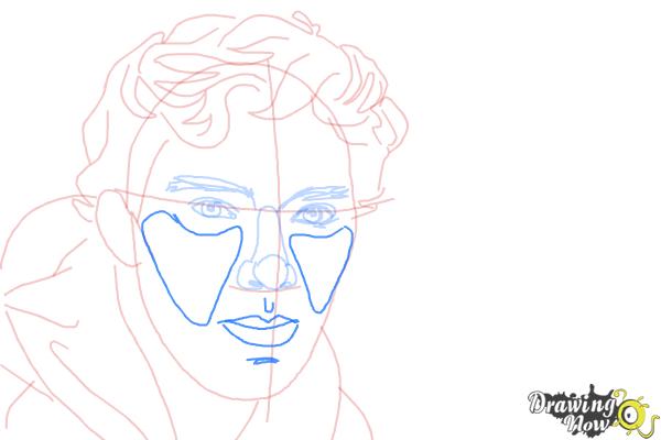 How to Draw Benedict Cumberbatch - Step 9