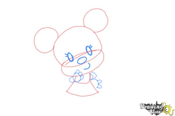 How to Draw Chibi Minnie Mouse - Step 6